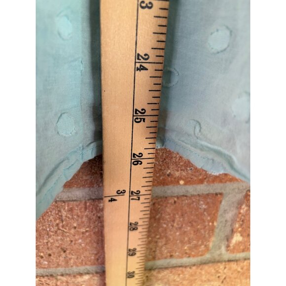 Torrid Light Blue Eyelet Clip Dot Long Sleeve Cotton Top Blouse Womens Size 2X - Picture 10 of 14